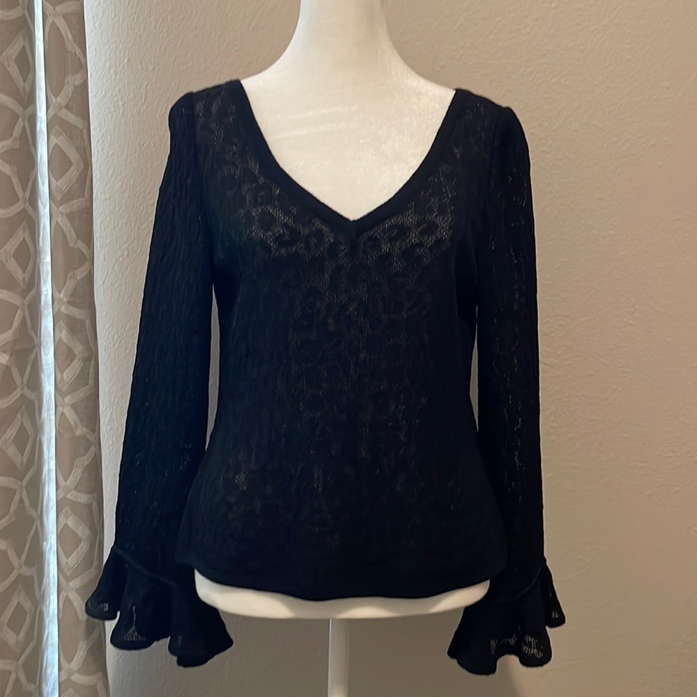 St John top. Black lace. Size 2